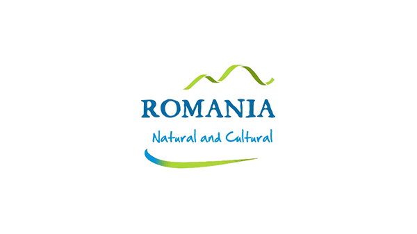 Logo Roemeense Toeristenorganisatie - Romania - Natural and Cultural - op transparante achtergrond - 600 * 337 pixels